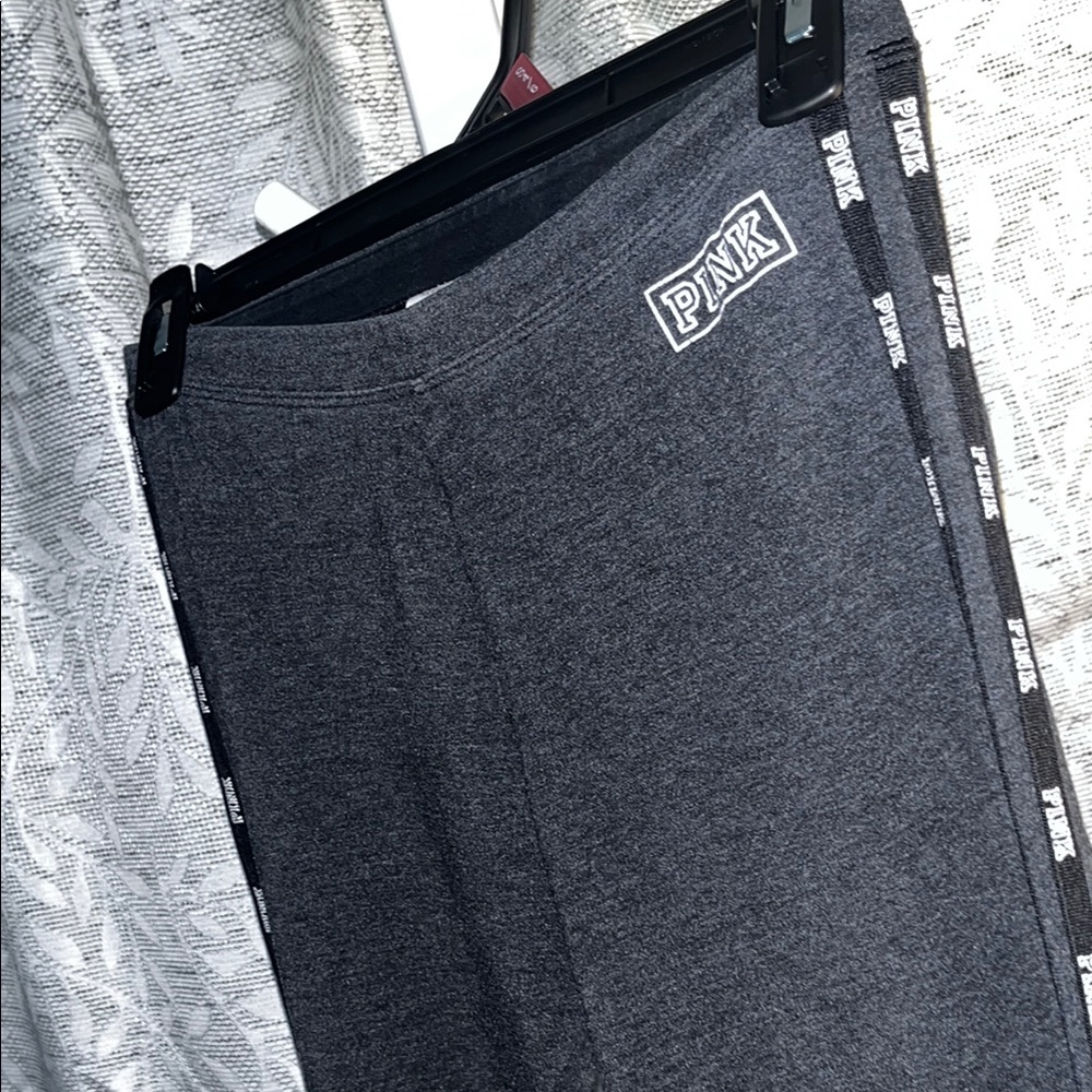PINK Gray and Black Leggings